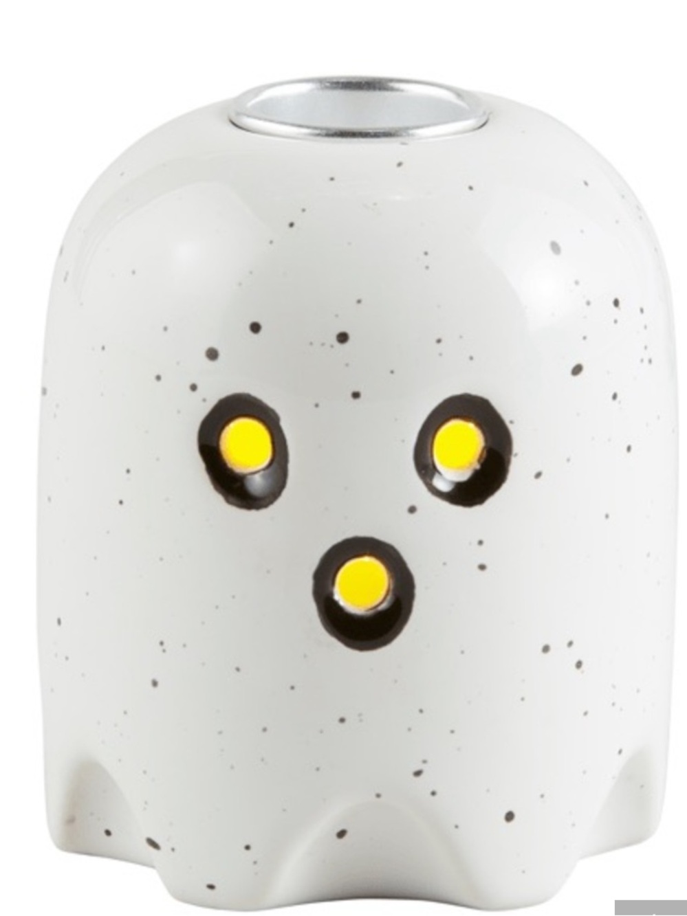 MUD PIE NWT Led ghost ceramic taper candle holder